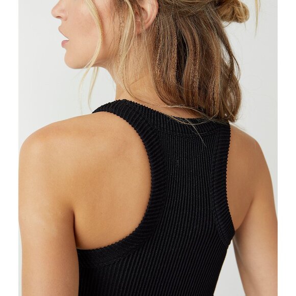 🆕 FREE PEOPLE Ribbed Seamless Tank / Black - Picture 4 of 6